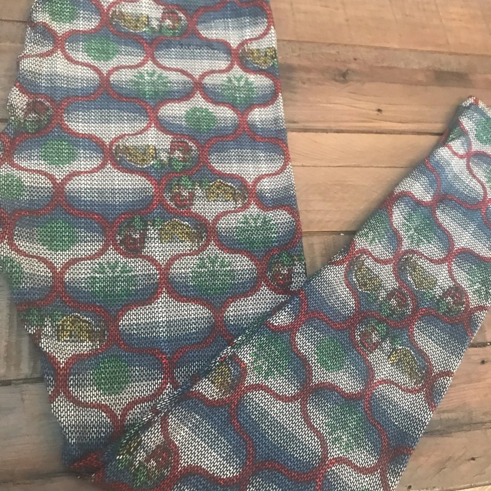Lularoe Holiday Christmas arabesque leggings OS